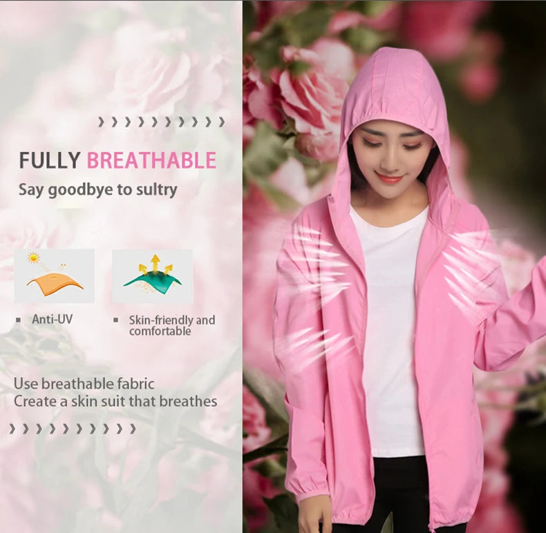 LNGXO Hiking Waterproof Jacket – Unisex Quick-Dry Windbreaker for Camping, Running, and Outdoor Sports