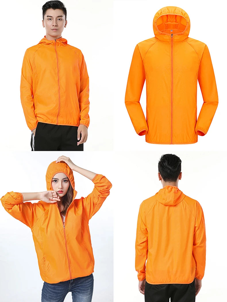 LNGXO Hiking Waterproof Jacket – Unisex Quick-Dry Windbreaker for Camping, Running, and Outdoor Sports