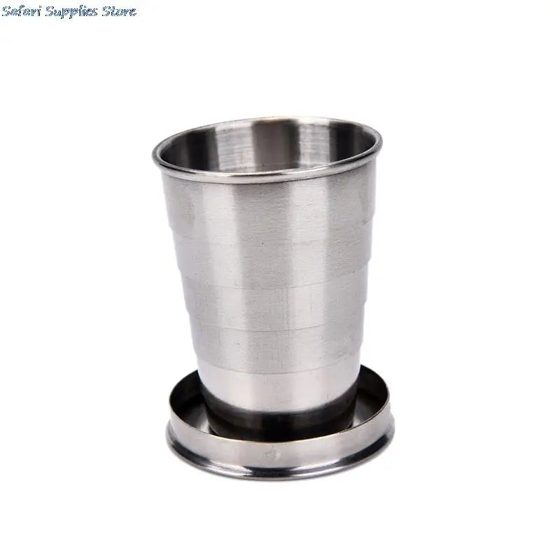Stainless Steel Folding Cup Travel Tool Kit