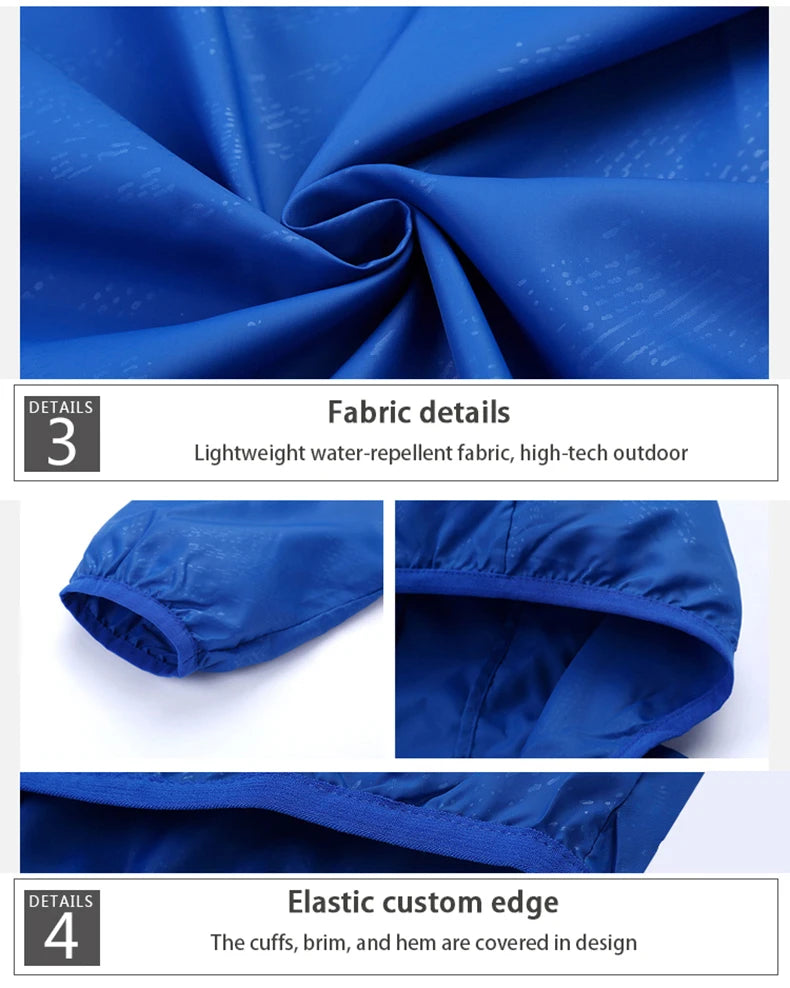 LNGXO Hiking Waterproof Jacket – Unisex Quick-Dry Windbreaker for Camping, Running, and Outdoor Sports