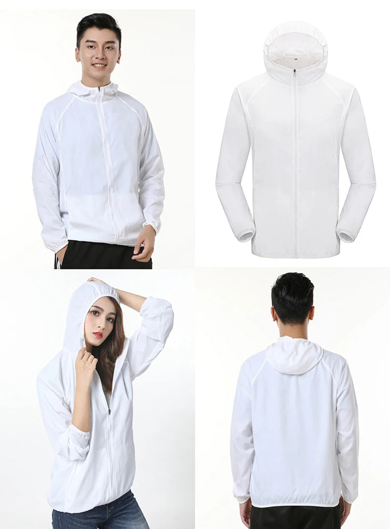 LNGXO Hiking Waterproof Jacket – Unisex Quick-Dry Windbreaker for Camping, Running, and Outdoor Sports