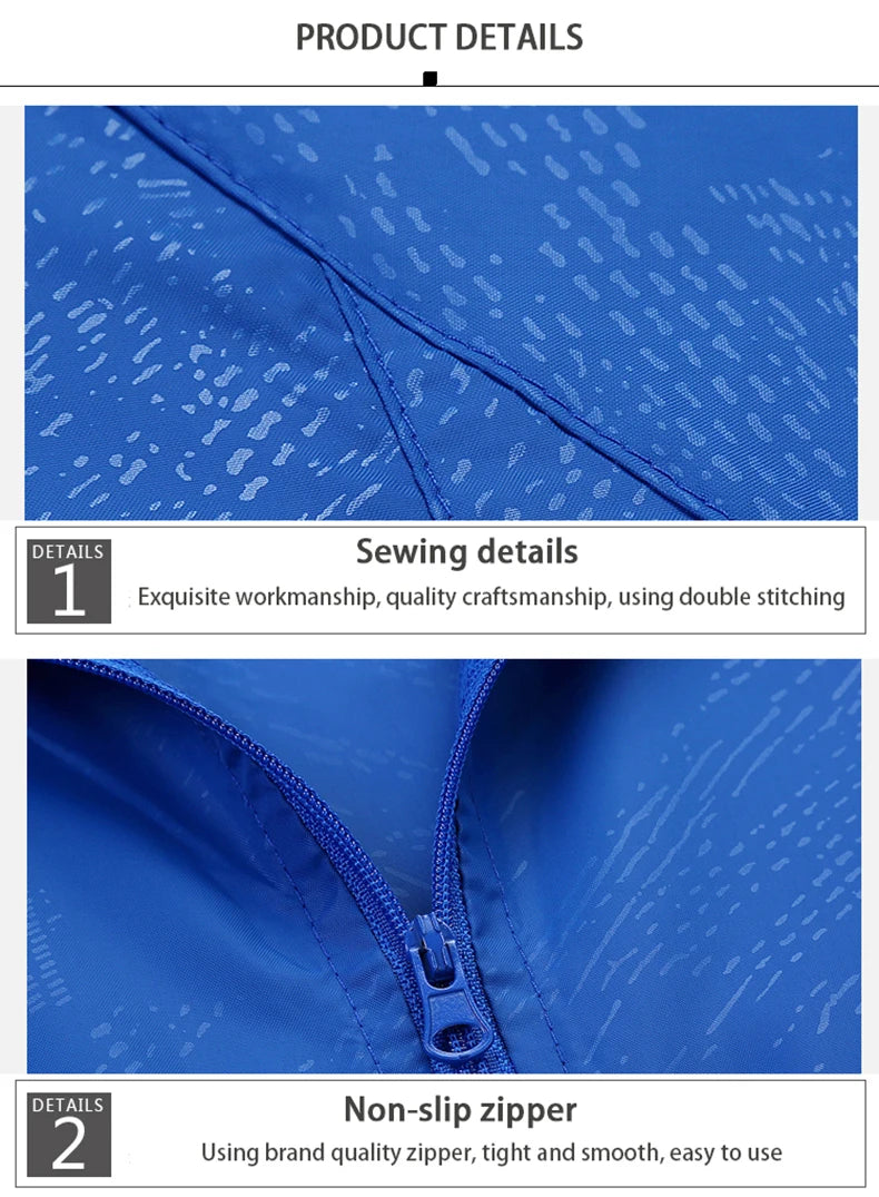 LNGXO Hiking Waterproof Jacket – Unisex Quick-Dry Windbreaker for Camping, Running, and Outdoor Sports