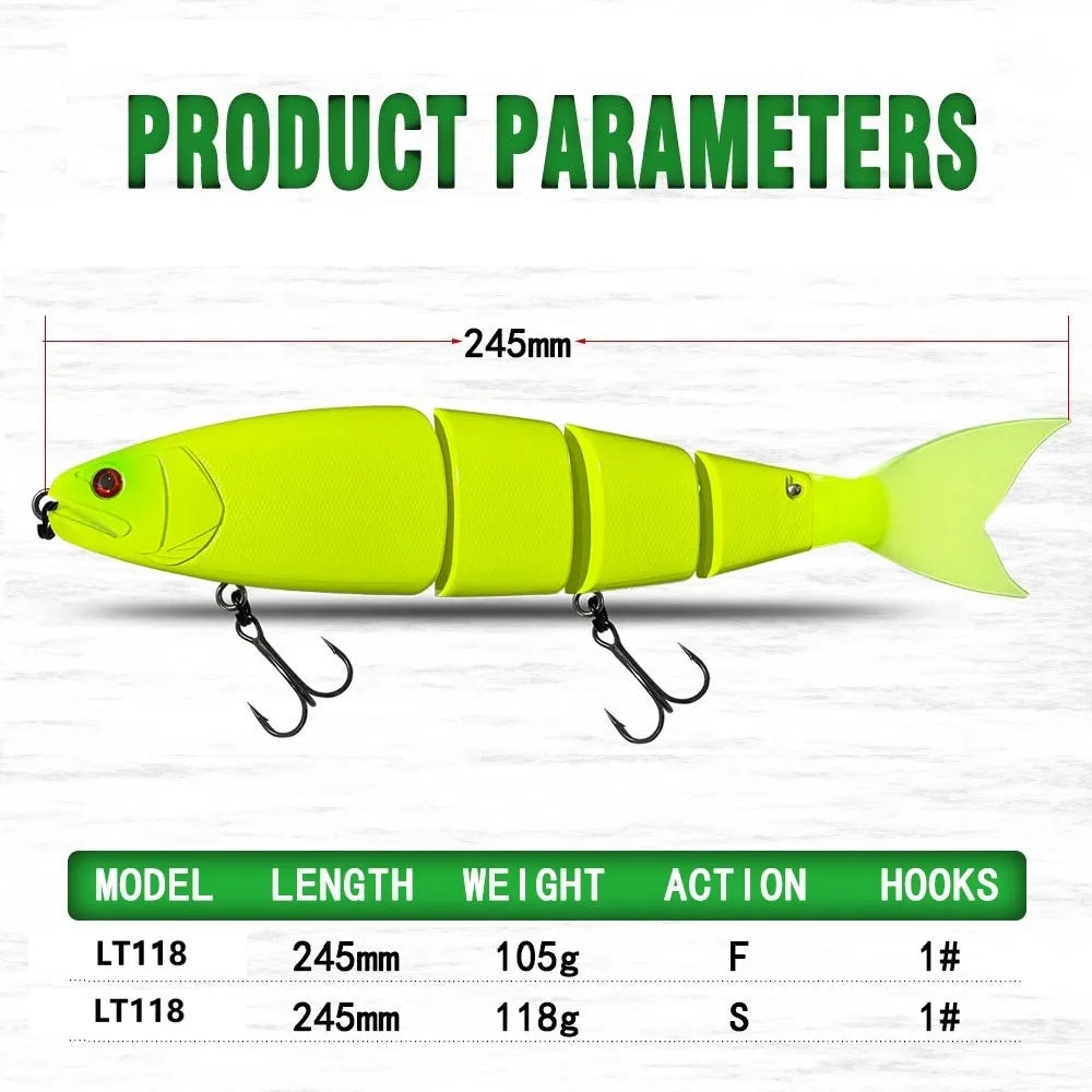 Swimbait Lure – Balam 245 Jointed Floating Giant Bait for Big Bass & Catfish