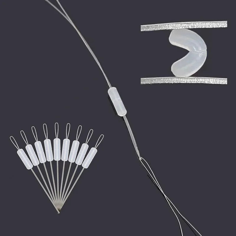 300Pcs Silicone Space Bean Oval Stopper Bobber – Anti-Strand Fishing Float Resistance Gear