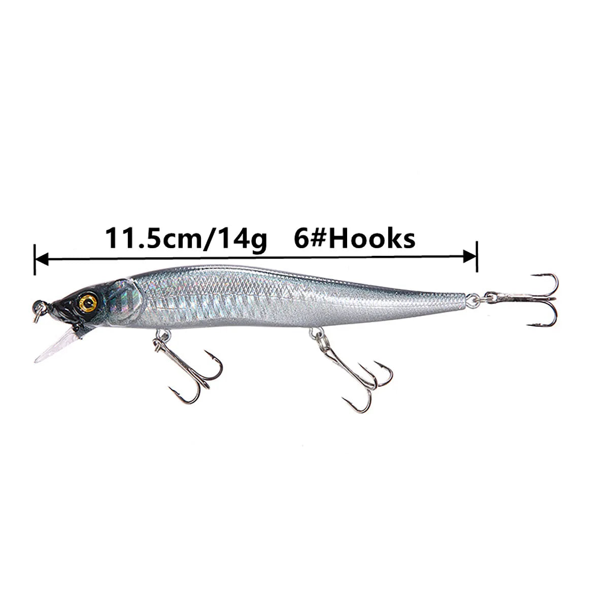 1PCS 115mm 14g Minnow Fishing Lure