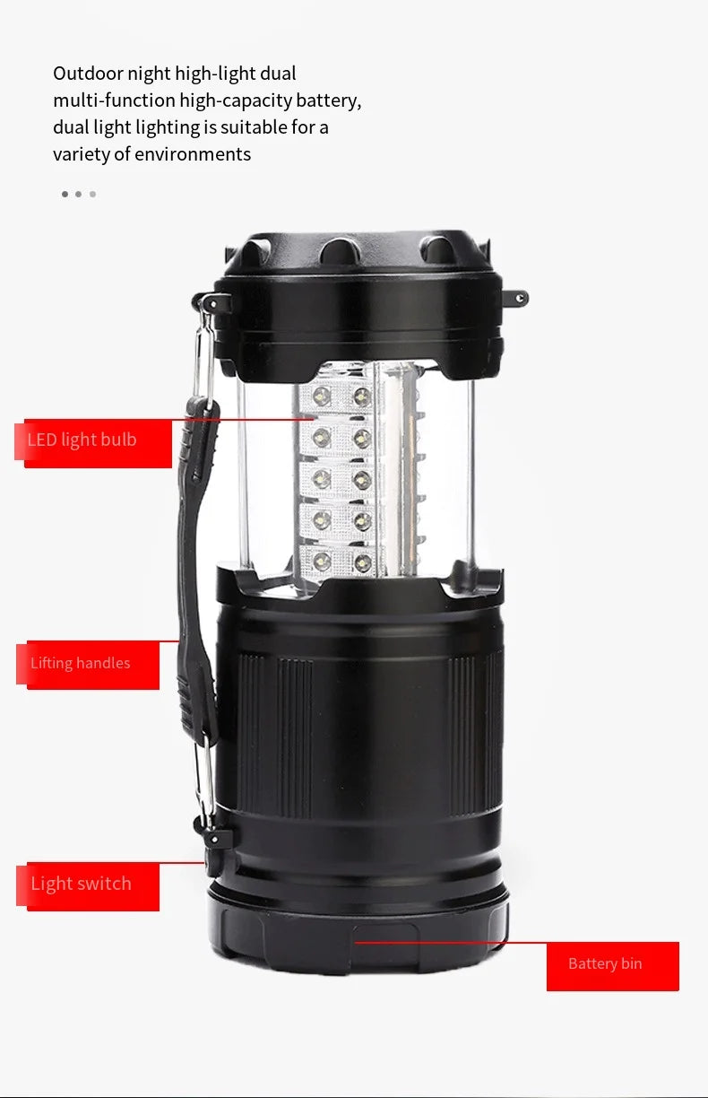 Mini Tent Lamp LED – Portable Telescopic Lantern & Torch for Camping & Emergency Use
