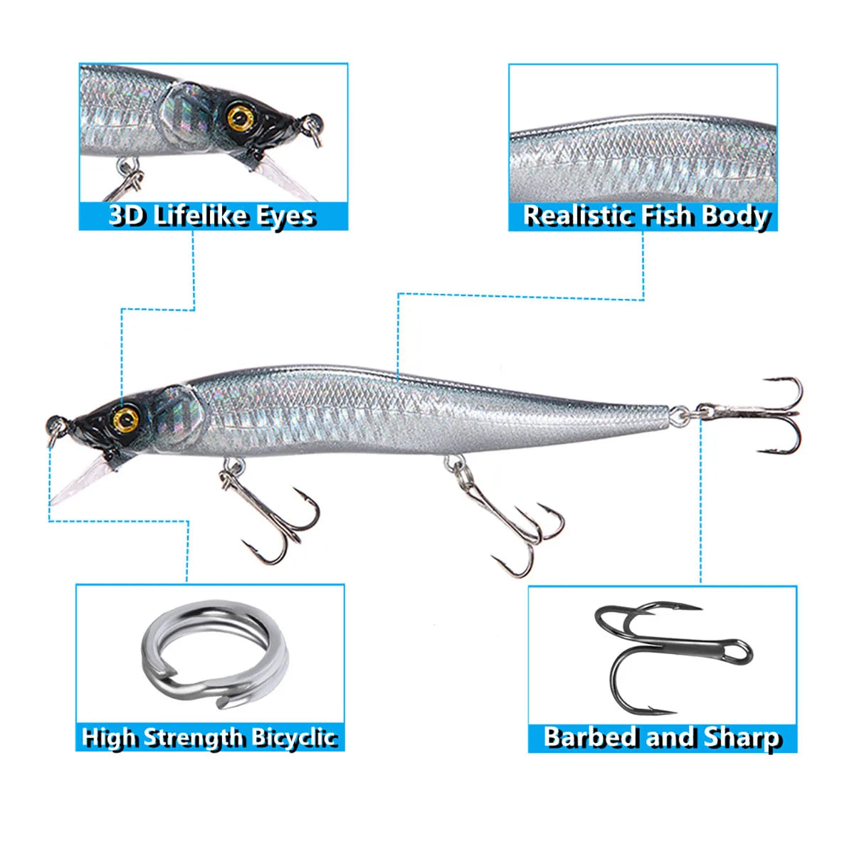1PCS 115mm 14g Minnow Fishing Lure
