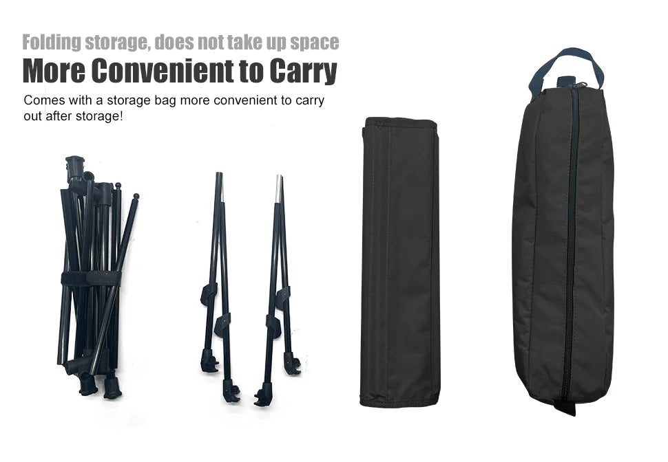 Lightweight Roll-Up Table with 1680D Oxford & Aluminum Alloy for Outdoor Picnic & Travel