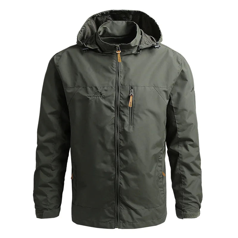 Men’s Tactical Windbreaker Jacket – Waterproof Outdoor Hooded Military Coat