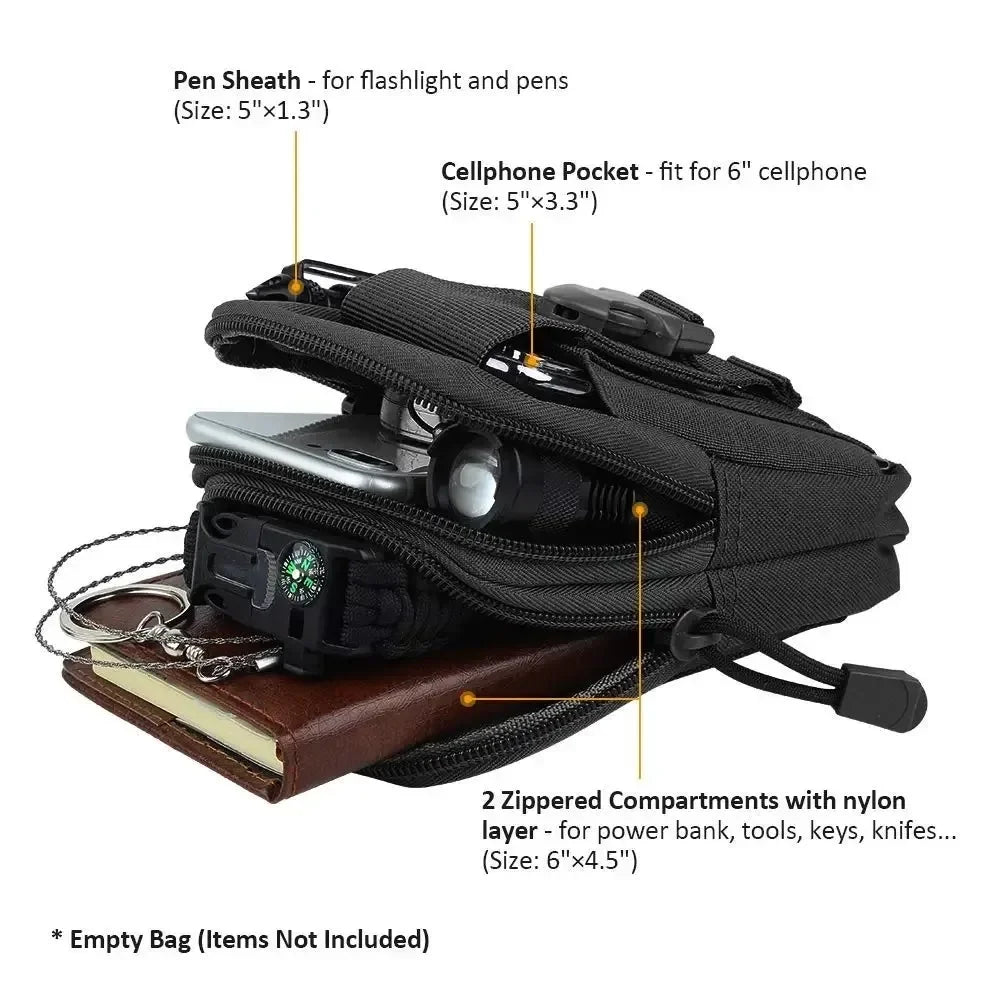 B3 MOLLE Pouch Bag – Tactical Medical EMT Outdoor Emergency Pack for Camping, Hunting, and EDC