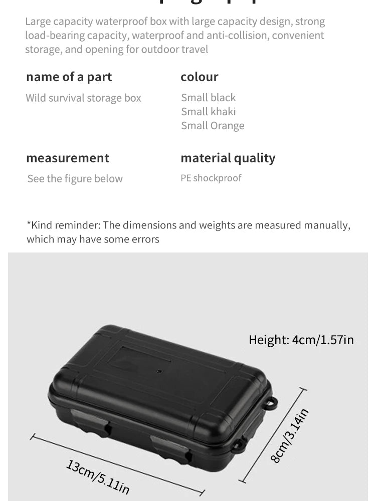 EDC Waterproof Survival Tool Storage Box