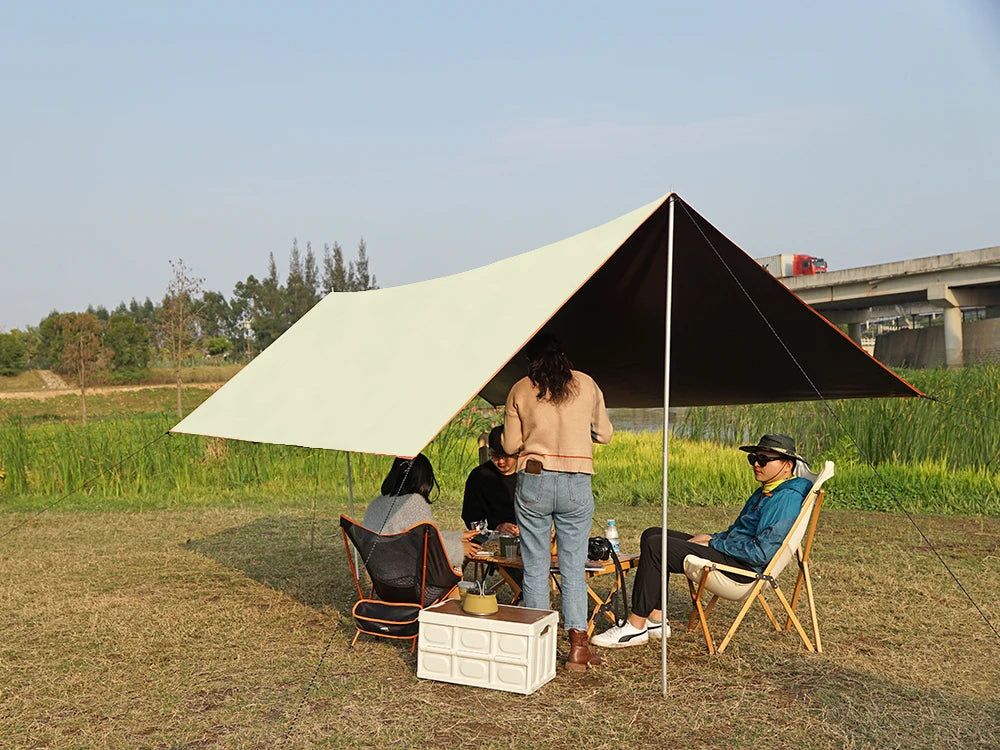 Black Coating Tarp – 99% UV Blocking Waterproof Outdoor Camping Sun Shelter