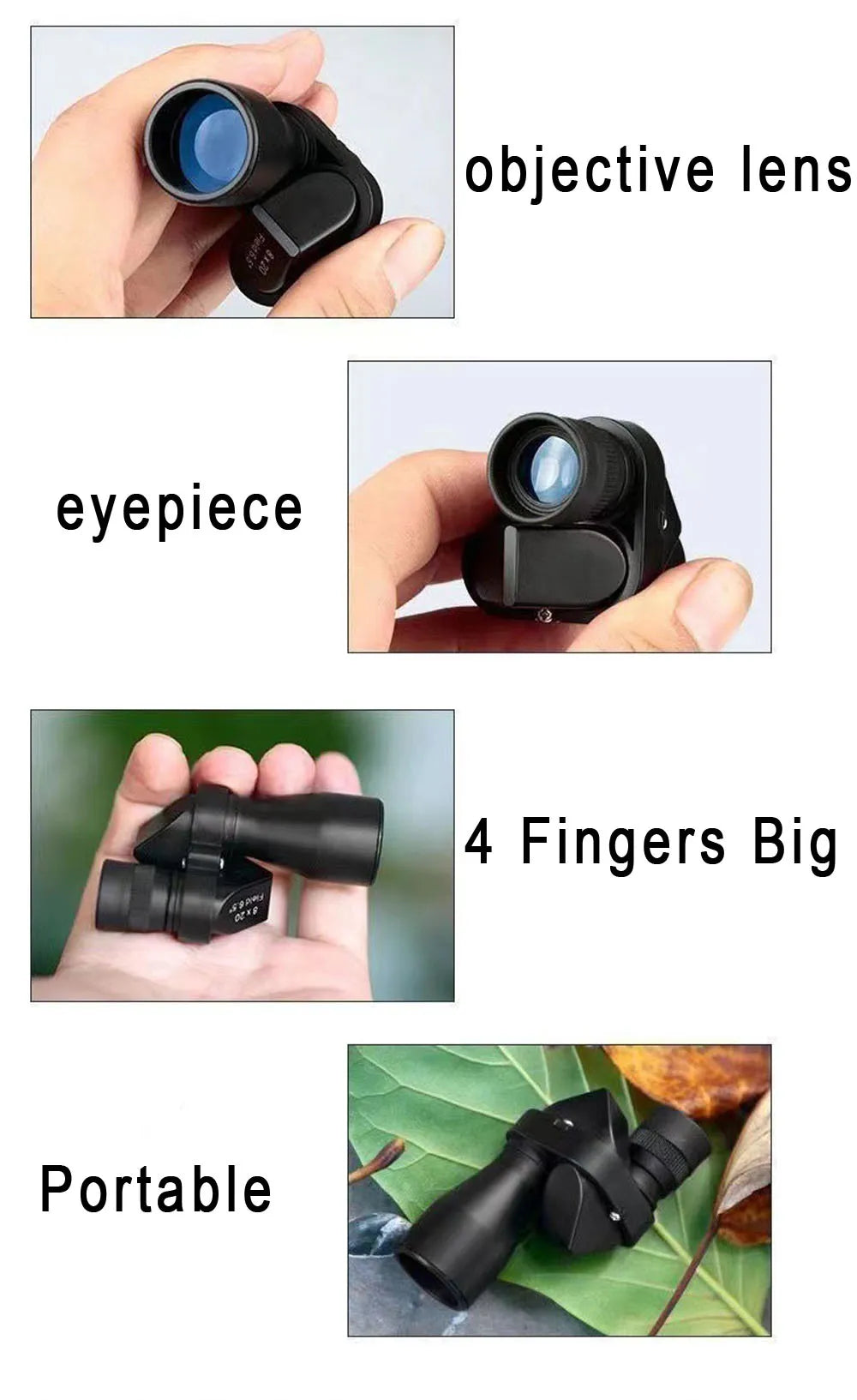 Portable HD Mini Pocket Monocular Telescope – High Magnification Zoom for Outdoor Hunting, Fishing, Camping, and Mountaineering