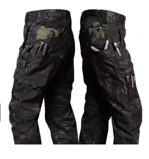 Men’s Tactical Waterproof Pants – Outdoor Combat Cargo Trousers with Multi-Pockets