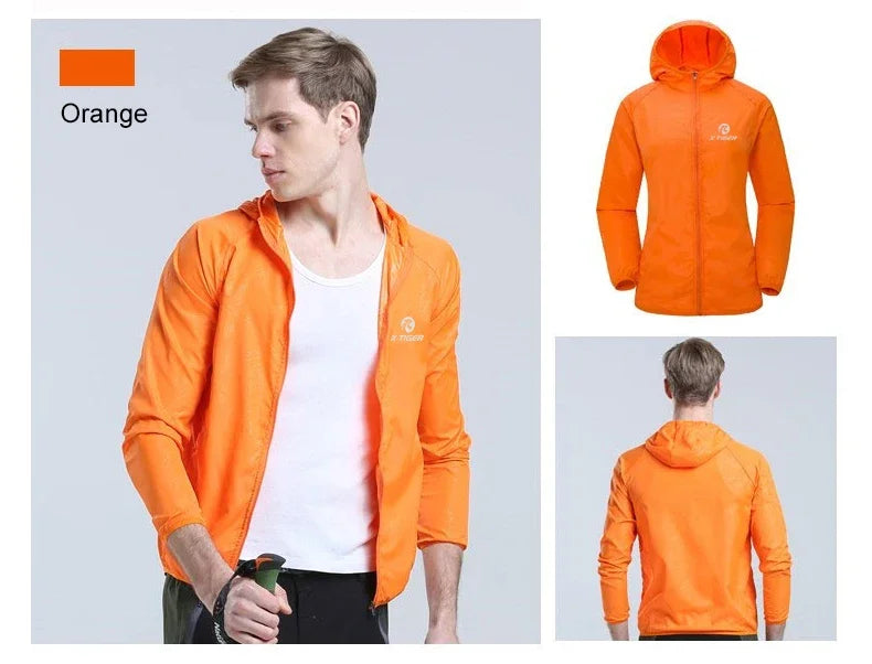 X-TIGER Waterproof Hiking Jacket – Unisex Sun Protection Windbreaker for Camping, Climbing, and Outdoor Adventures