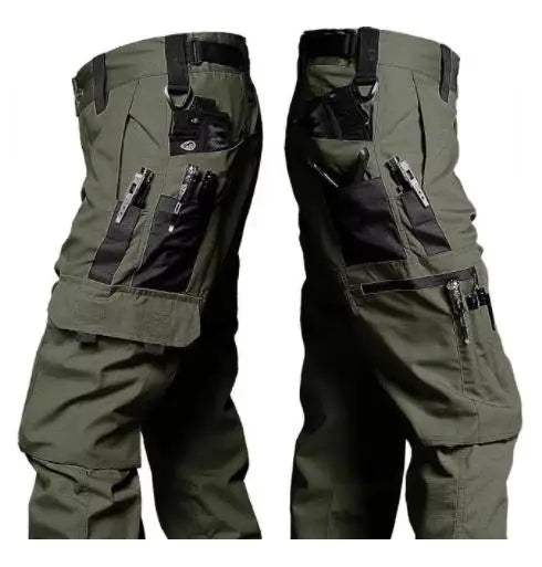 Men’s Tactical Waterproof Pants – Outdoor Combat Cargo Trousers with Multi-Pockets