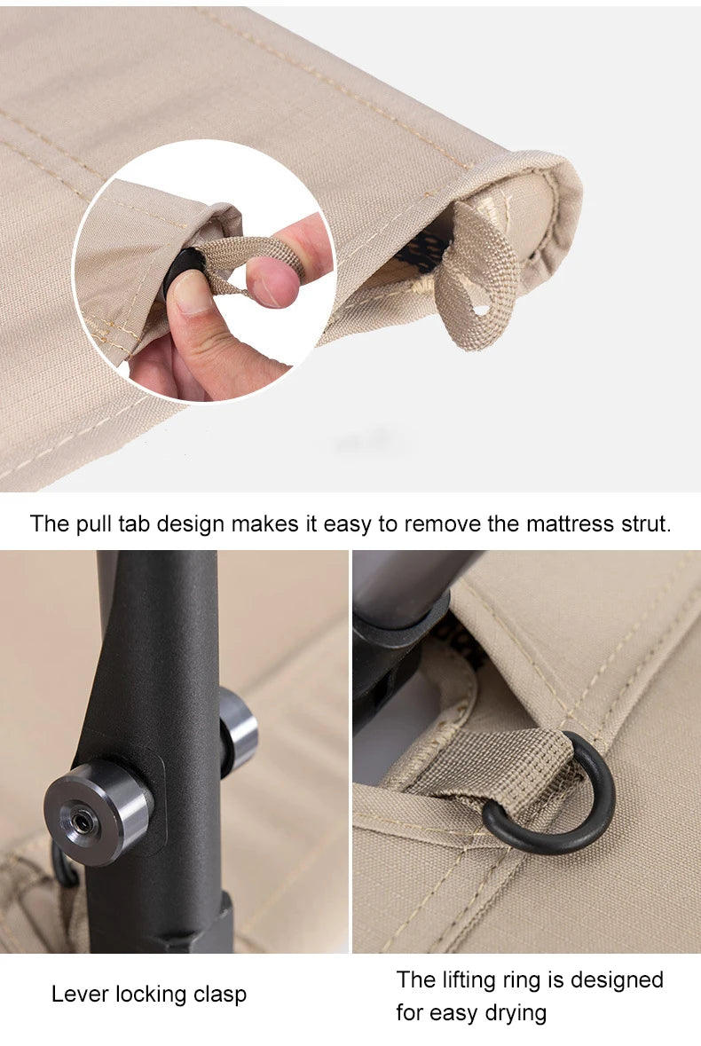 WESTTUNE Camping Cot – Portable Folding Bed, Ultralight Aluminum Alloy Sleeping Cot for Outdoor Hiking, Backpacking & Travel