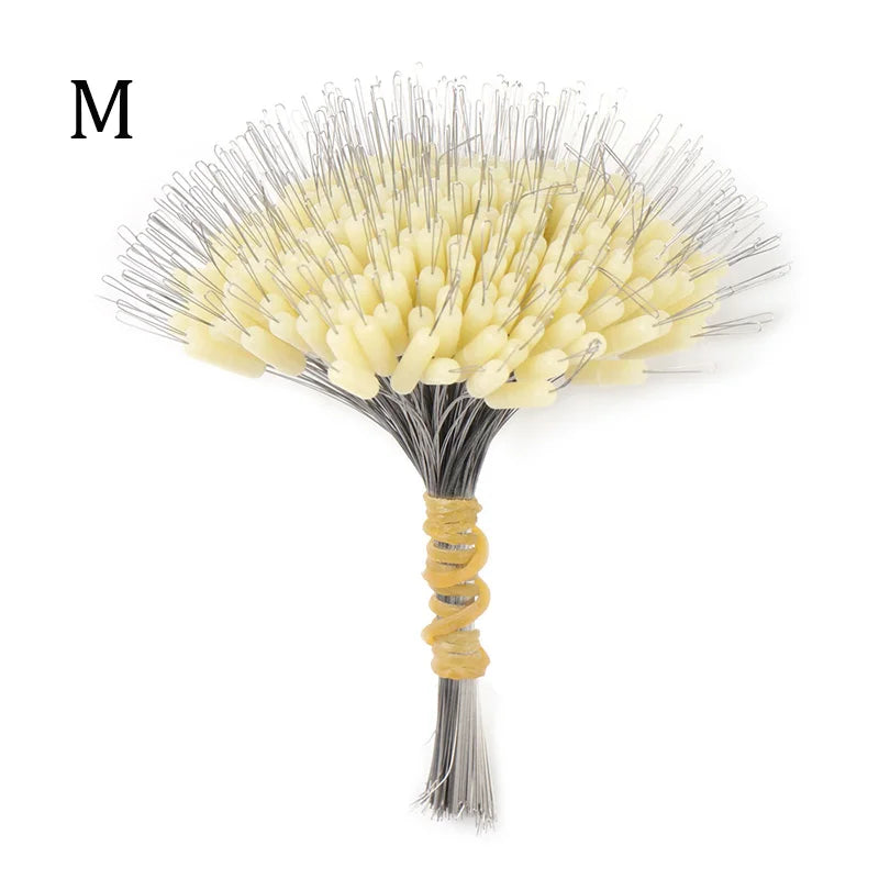 300Pcs Silicone Space Bean Oval Stopper Bobber – Anti-Strand Fishing Float Resistance Gear