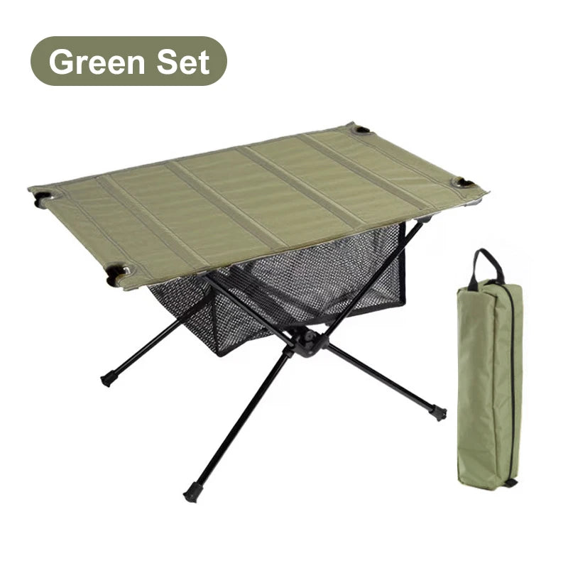 Lightweight Roll-Up Table with 1680D Oxford & Aluminum Alloy for Outdoor Picnic & Travel