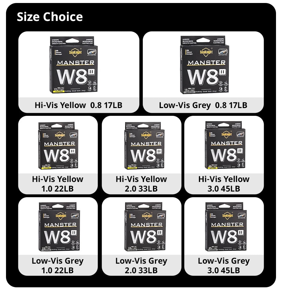 SeaKnight W8 II Series 8-Strand Braided Fishing Line