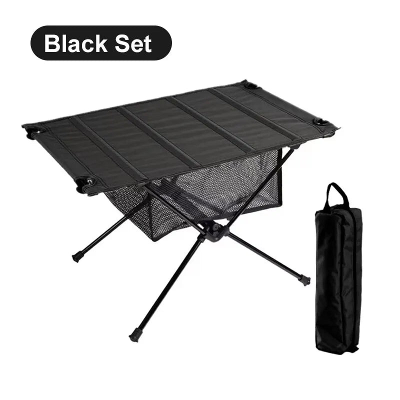 Lightweight Roll-Up Table with 1680D Oxford & Aluminum Alloy for Outdoor Picnic & Travel
