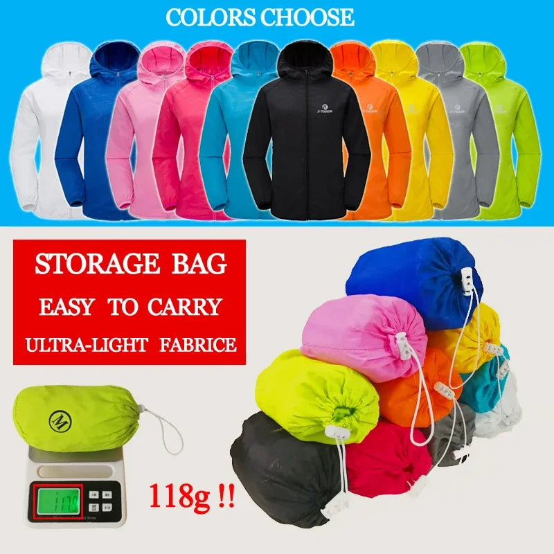 X-TIGER Waterproof Hiking Jacket – Unisex Sun Protection Windbreaker for Camping, Climbing, and Outdoor Adventures