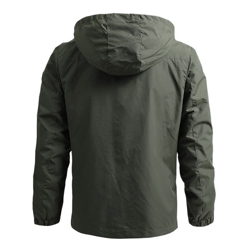 Men’s Tactical Windbreaker Jacket – Waterproof Outdoor Hooded Military Coat