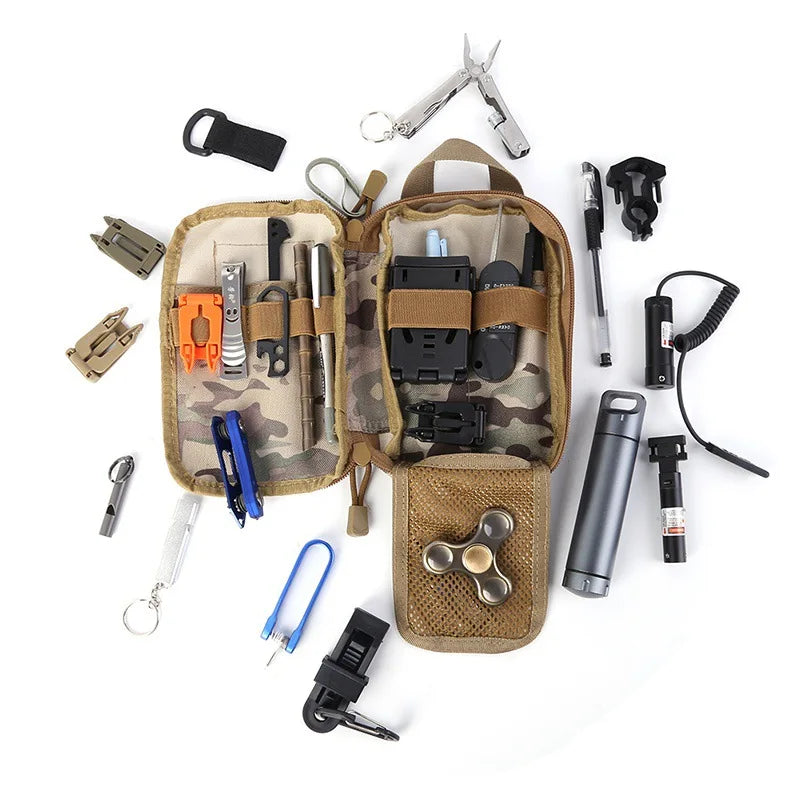 MOLLE Tactical EDC Pouch – Waist Bag & Mobile Phone Holder for Outdoor Sports, Hiking, Camping & Hunting