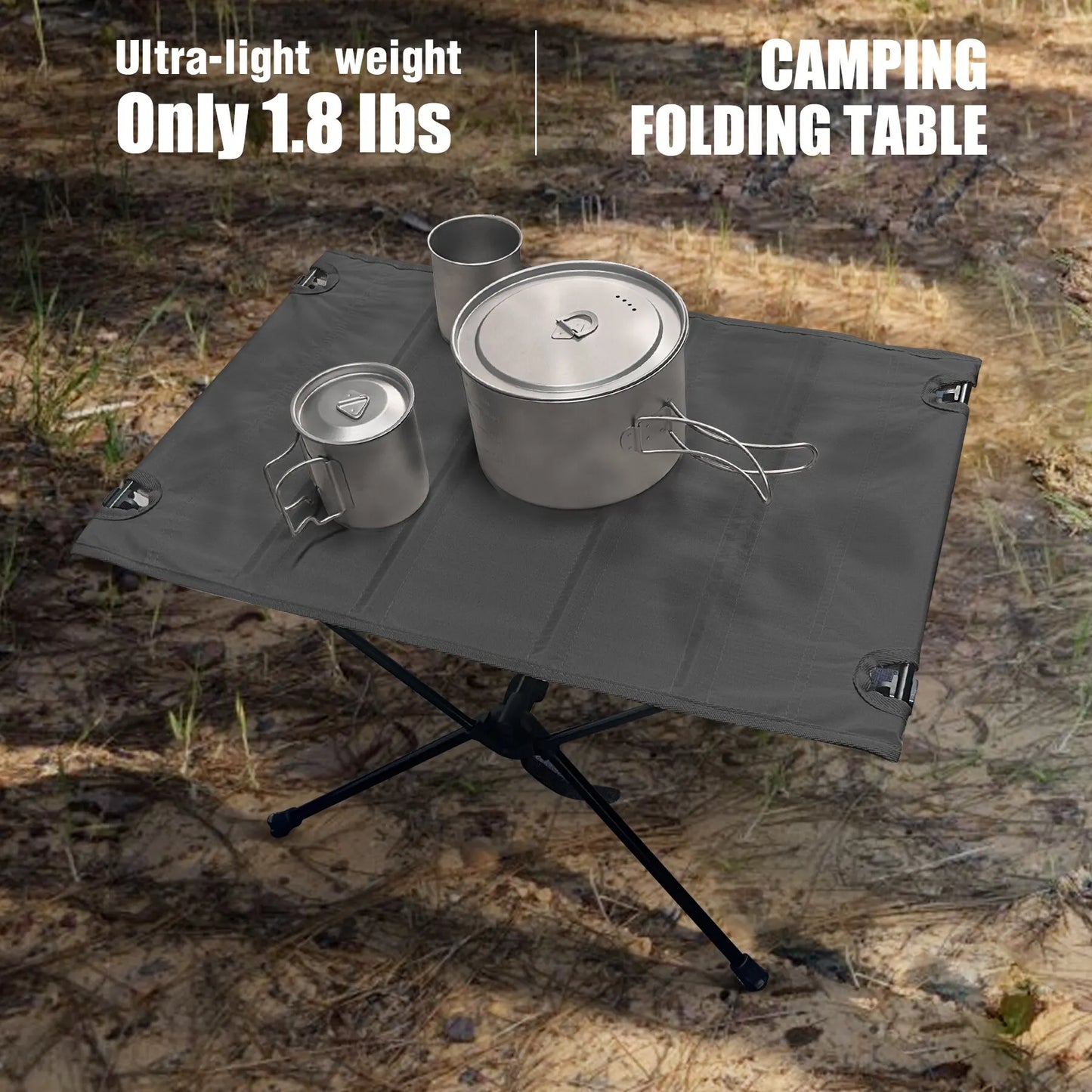 Lightweight Roll-Up Table with 1680D Oxford & Aluminum Alloy for Outdoor Picnic & Travel
