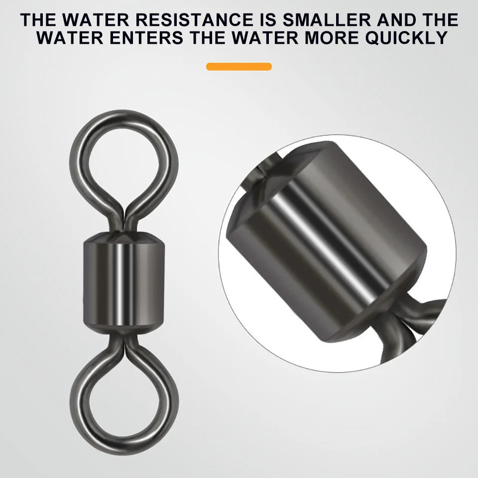 WALK FISH 50PCS/Lot 8-Shaped Ring Connector – Strong Ball Bearing Swivel Snap for Fishing Gear