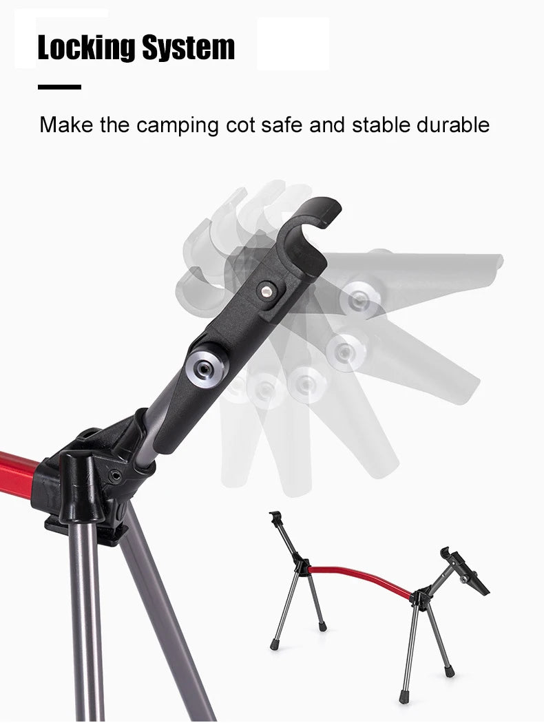 WESTTUNE Camping Cot – Portable Folding Bed, Ultralight Aluminum Alloy Sleeping Cot for Outdoor Hiking, Backpacking & Travel