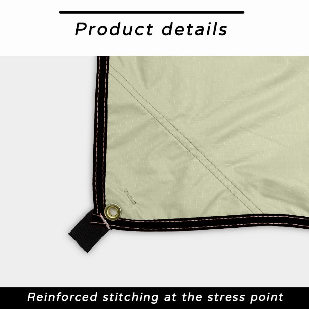 Black Coating Tarp – 99% UV Blocking Waterproof Outdoor Camping Sun Shelter