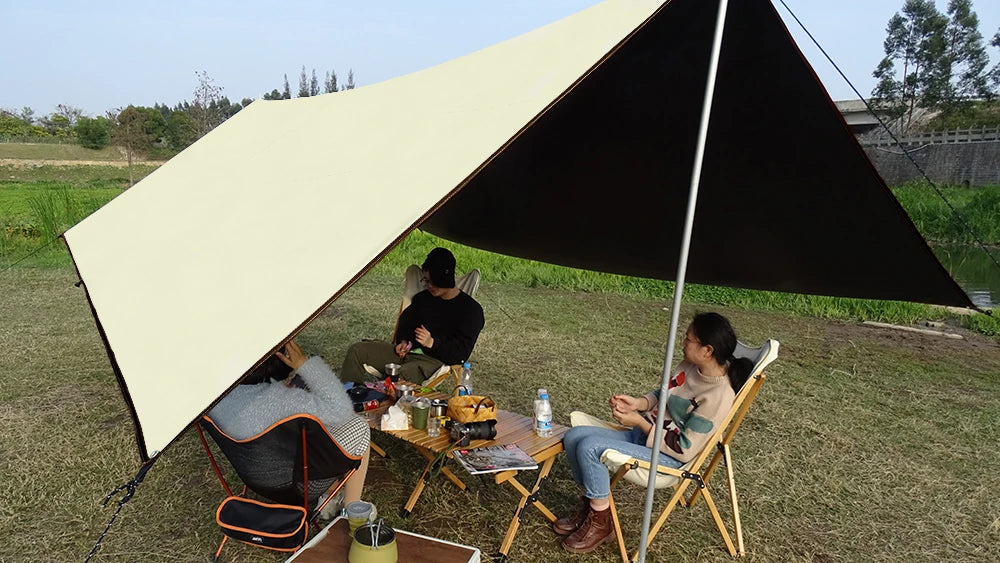 Black Coating Tarp – 99% UV Blocking Waterproof Outdoor Camping Sun Shelter