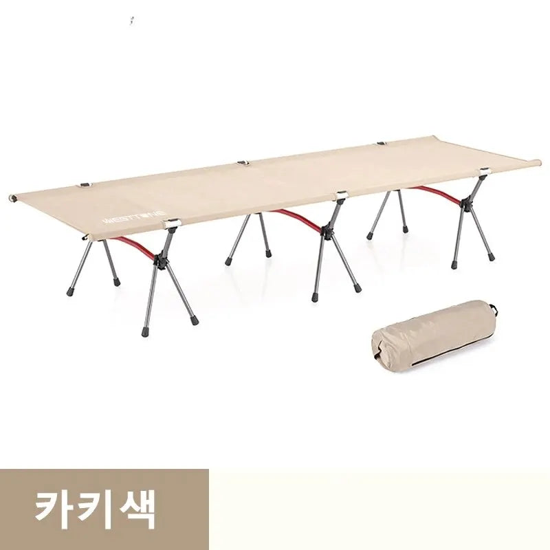 WESTTUNE Camping Cot – Portable Folding Bed, Ultralight Aluminum Alloy Sleeping Cot for Outdoor Hiking, Backpacking & Travel