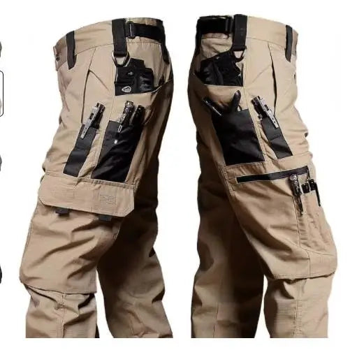 Men’s Tactical Waterproof Pants – Outdoor Combat Cargo Trousers with Multi-Pockets