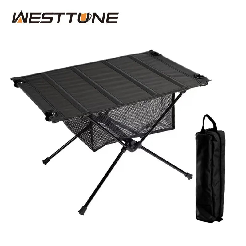 Lightweight Roll-Up Table with 1680D Oxford & Aluminum Alloy for Outdoor Picnic & Travel