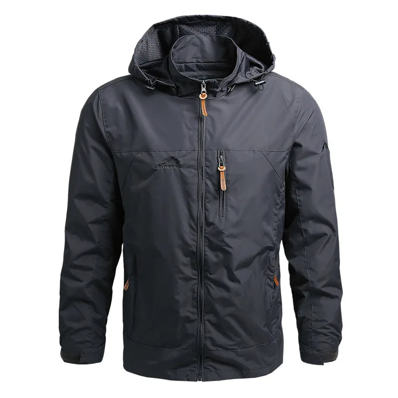 Men’s Tactical Windbreaker Jacket – Waterproof Outdoor Hooded Military Coat