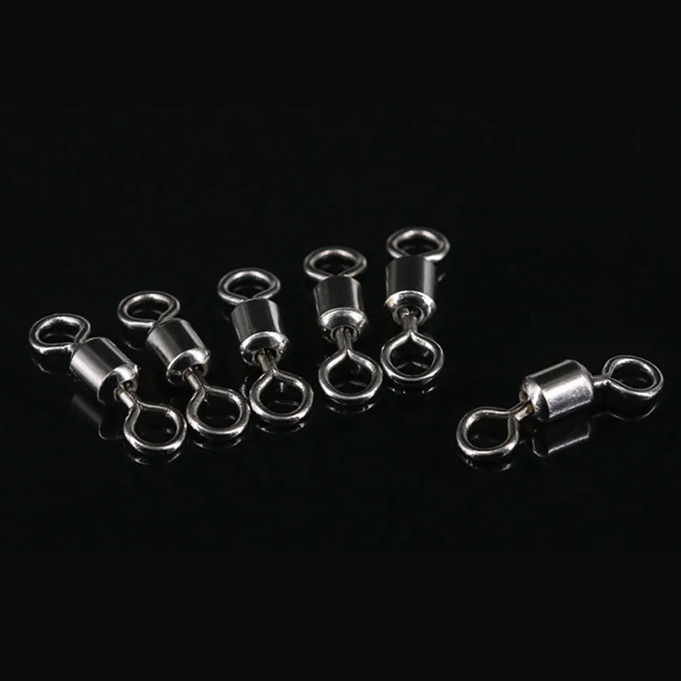 WALK FISH 50PCS/Lot 8-Shaped Ring Connector – Strong Ball Bearing Swivel Snap for Fishing Gear