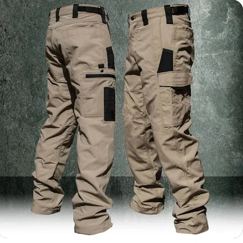 Men’s Tactical Waterproof Pants – Outdoor Combat Cargo Trousers with Multi-Pockets