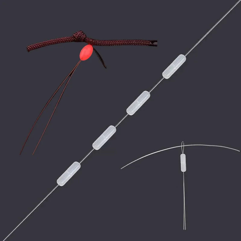 300Pcs Silicone Space Bean Oval Stopper Bobber – Anti-Strand Fishing Float Resistance Gear