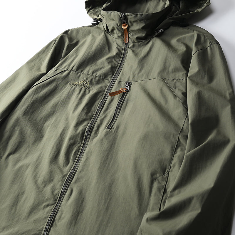 Men’s Tactical Windbreaker Jacket – Waterproof Outdoor Hooded Military Coat
