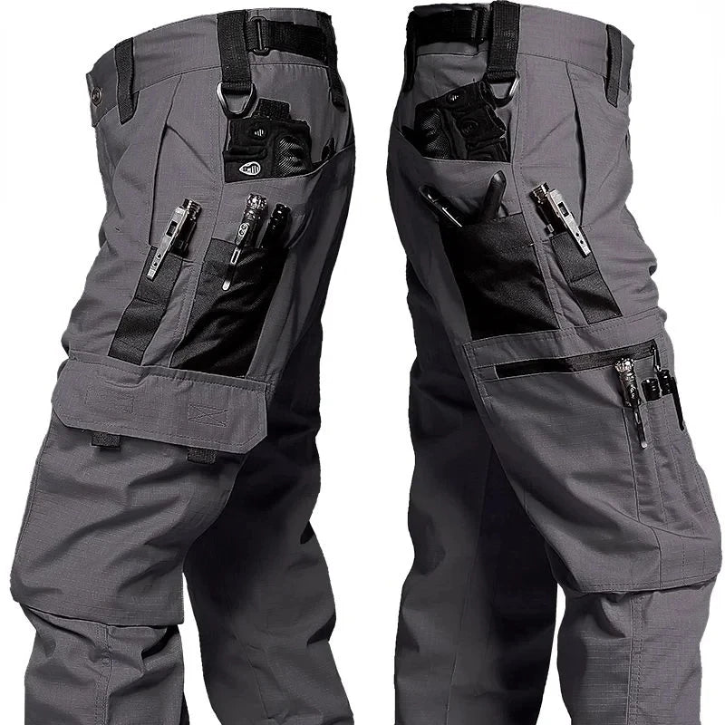 Men’s Tactical Waterproof Pants – Outdoor Combat Cargo Trousers with Multi-Pockets