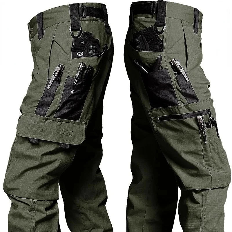 Men’s Tactical Waterproof Pants – Outdoor Combat Cargo Trousers with Multi-Pockets