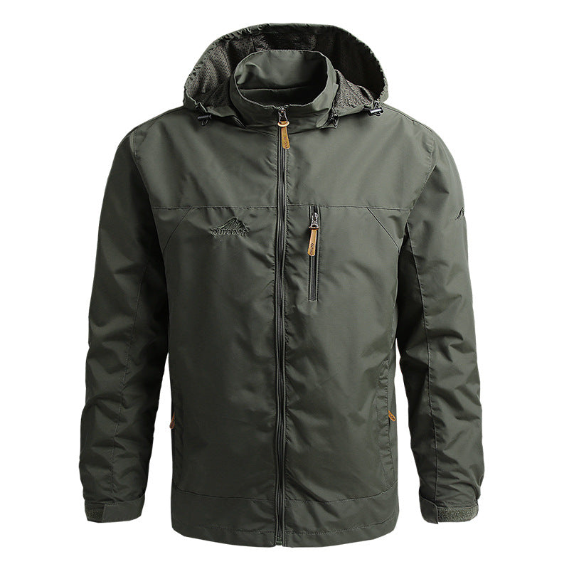 Men’s Tactical Windbreaker Jacket – Waterproof Outdoor Hooded Military Coat