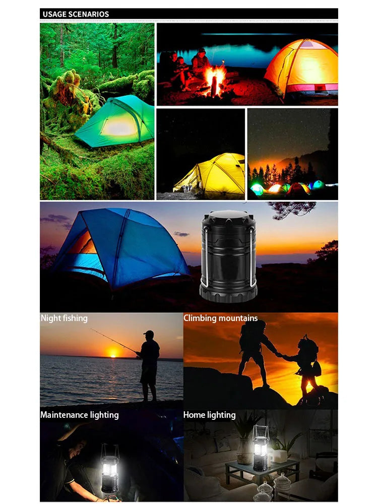 Mini Tent Lamp LED – Portable Telescopic Lantern & Torch for Camping & Emergency Use