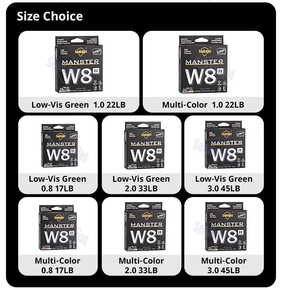 SeaKnight W8 II Series 8-Strand Braided Fishing Line