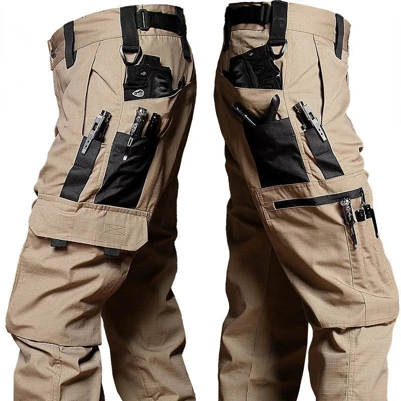 Men’s Tactical Waterproof Pants – Outdoor Combat Cargo Trousers with Multi-Pockets
