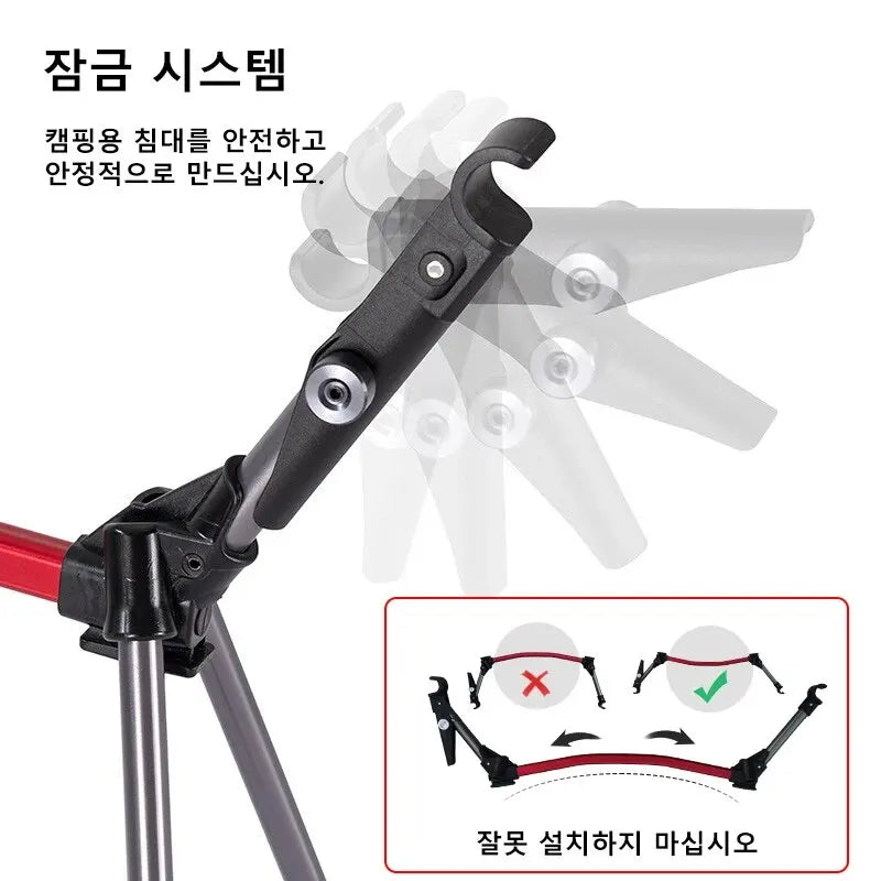 WESTTUNE Camping Cot – Portable Folding Bed, Ultralight Aluminum Alloy Sleeping Cot for Outdoor Hiking, Backpacking & Travel