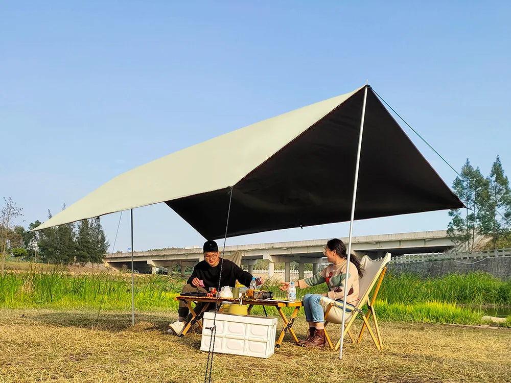 Black Coating Tarp – 99% UV Blocking Waterproof Outdoor Camping Sun Shelter