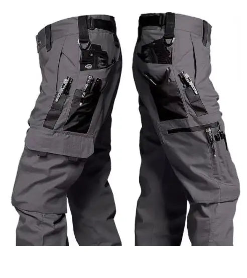 Men’s Tactical Waterproof Pants – Outdoor Combat Cargo Trousers with Multi-Pockets